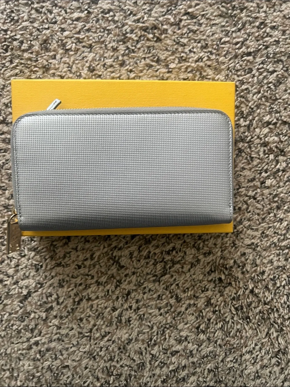 Fendi zip closure textured